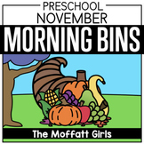 November Preschool/Pre-K Morning Bins! | Fall | Thanksgiving
