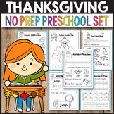 November Preschool Thanksgiving Math Worksheet Activities 