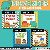 November Preschool Themed Learning, ages 3-5