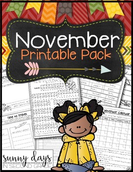 Preview of November Printable Pack