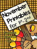 November Printables for 1st-2nd Grade!!!!