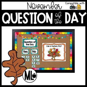 Preview of November Question of the Day- Printable & Digital