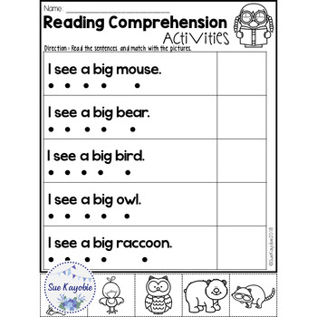 November Reading Comprehension Activities by Sue Kayobie | TpT