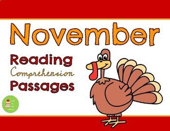 Preview of November Reading Comprehension Passages/Questions BUNDLE- Thanksgiving - Turkeys