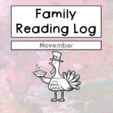 November Reading Log & Book Tracker, Preschool Reading Log