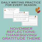 November Reflections: Daily Writing Prompts Pack (Fall, Th