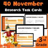 40 November Research Task Cards