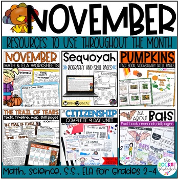 November Resources to Use Throughout the Month by The Rocket Resource