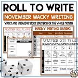 November Roll A Story Thanksgiving Roll and Write Thanksgi