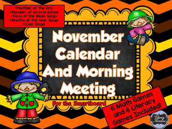 Preview of November SMARTboard Calendar and Games!
