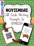 November SPANISH QR Code Writing Prompts