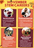 November STEM Careers Thanksgiving Poster with online STEM
