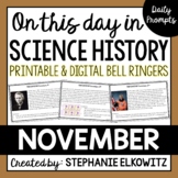 November Science History Bell Ringers | Printable & Digital