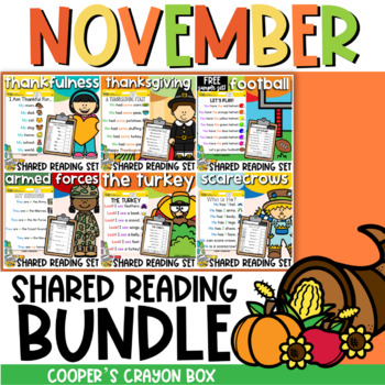 Preview of November | Seasonal Shared Poem Bundle | Project & Trace