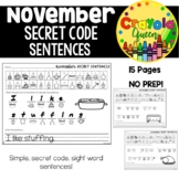 November Secret Code Sentences