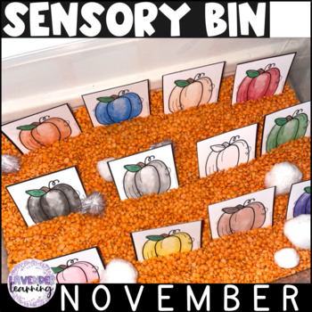 November Sensory Bin for Preschool & Kindergarten - Thanksgiving