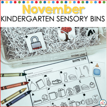 Preview of November Sensory Bin Activities for Kindergarten