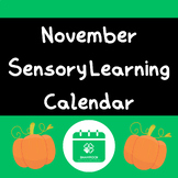 November Sensory Learning Calendar