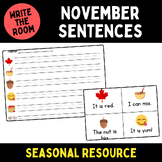 November Sentence Write the Room
