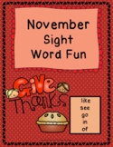 November Sight Word Fun