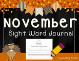 November Sight Word Journal-Print and Go!