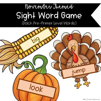 Preview of November Sight Word Splat Center/Game (Pre-Primer) FREEBIE