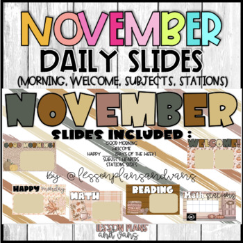 Preview of November  Slides - HUGE BUNDLE!! (morning, subjects, stations and more!)