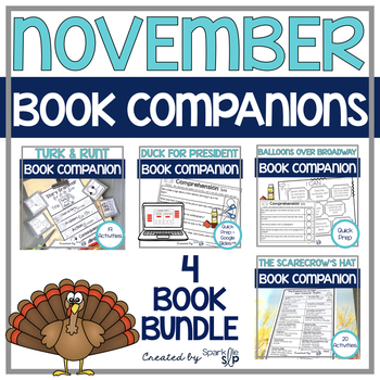 Preview of November Speech Therapy Book Companion Bundle