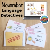 November Speech Therapy Language Activity | Comprehend Des
