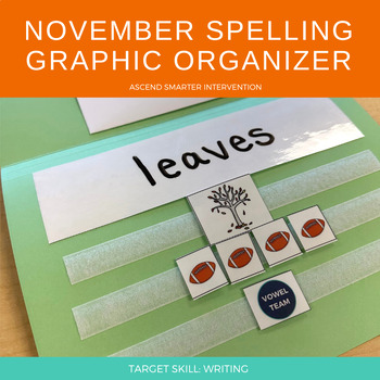 Preview of November Spelling Graphic Organizer