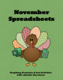 November Spreadsheet Unit - Football & Thanksgiving themed