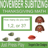 November Subitizing Thanksgiving Math