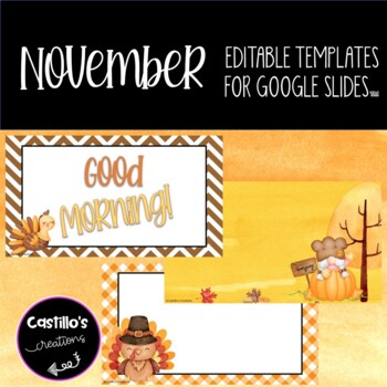 Preview of November Templates for Google Slides™ and PowerPoint