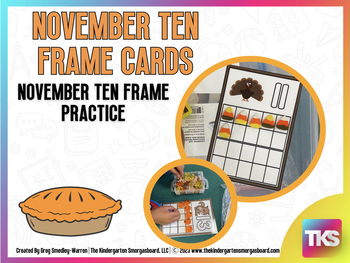 Preview of November Ten Frame Cards