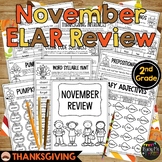 November Thanksgiving Activities 2nd Grade ELAR REVIEW No 