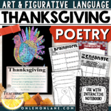November Thanksgiving Activities Writing Sensory Poem Figu