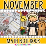November Thanksgiving Math Notebook | Kindergarten Math Ac