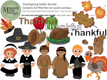 Preview of November Thanksgiving Settler Bundle {Messare Clips and Design}