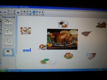 Preview of November Thanksgiving SmartBoard Sight Word Center
