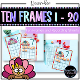 1-20 Math Ten Frames for Kindergarten Math Center, Turkey 