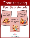 November Thanksgiving Themed Peer Desk Awards