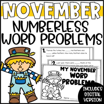 Preview of November Thanksgiving Word Problems for Addition & Subtraction