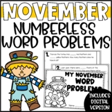 November Thanksgiving Word Problems for Addition & Subtraction