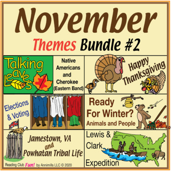 Preview of November Themes Activity and Puzzle Bundle #2