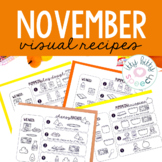 November Visual Recipes for Speech Therapy, Life Skills, &