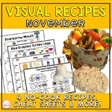 November Visual Recipes | Cheat Sheets | Speech Therapy | 