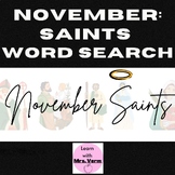 November Word Search: Catholic Saints