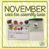 November Work Box Assembly Tasks