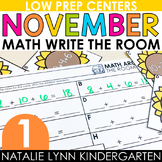 November Write the Room 1st Grade MATH Centers Fall First 