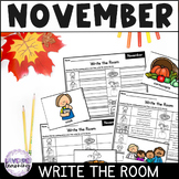 November Write the Room Activity - Thanksgiving Write the 